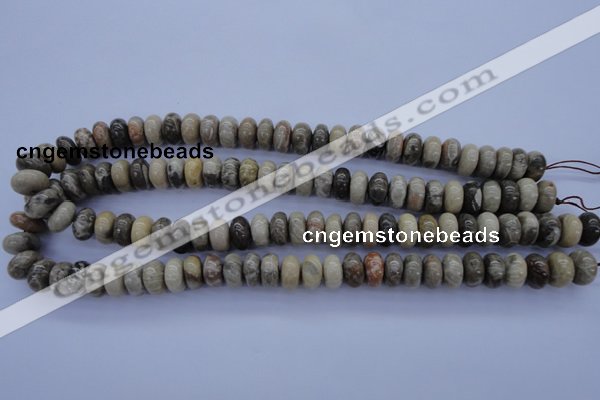 CFA204 15.5 inches 6*14mm rondelle chrysanthemum agate beads