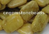 CFA54 15.5 inches 18*24mm rectangle yellow chrysanthemum agate beads