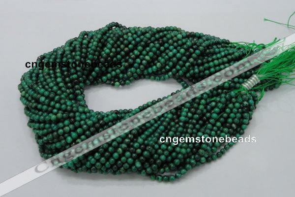 CFA65 15.5 inches 4mm round green chrysanthemum agate beads