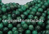 CFA67 15.5 inches 8mm round green chrysanthemum agate beads