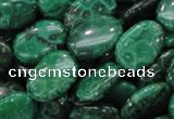 CFA71 15.5 inches 12*18mm oval green chrysanthemum agate beads