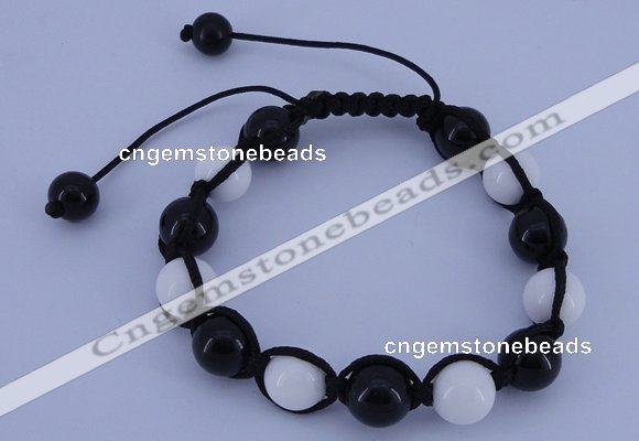 CFB506 10mm round candy jade beads adjustable bracelet wholesale