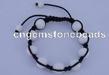 CFB515 12mm round candy jade beads adjustable bracelet wholesale