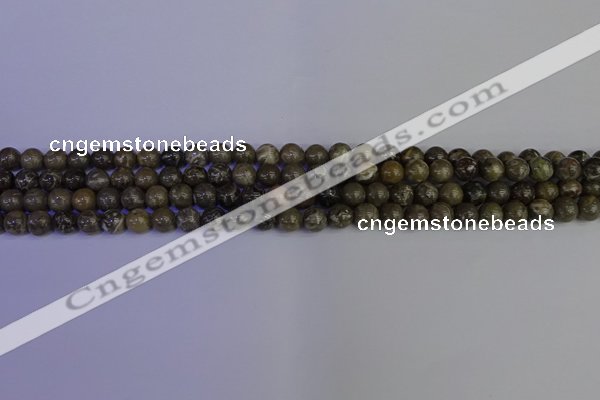 CFC210 15.5 inches 4mm round grey fossil coral beads wholesale