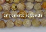 CFC236 15.5 inches 6mm faceted nuggets fossil coral beads