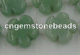 CFG1022 15.5 inches 16mm carved flower green aventurine beads