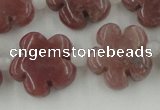 CFG1025 15.5 inches 16mm carved flower rhodochrosite beads