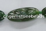 CFG1137 15.5 inches 20*40mm carved oval agate gemstone beads