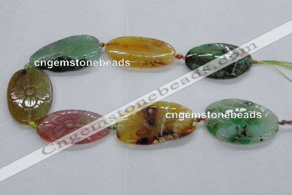 CFG1181 15.5 inches 25*40mm – 35*50mm carved freeform agate beads