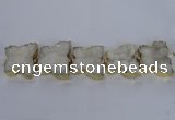 CFG1190 7.5 inches 40*45mm - 45*55mm butterfly druzy agate beads