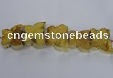 CFG1191 7.5 inches 40*45mm - 45*55mm butterfly druzy agate beads