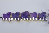 CFG1192 7.5 inches 40*45mm - 45*55mm butterfly druzy agate beads