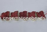 CFG1193 7.5 inches 40*45mm - 45*55mm butterfly druzy agate beads