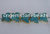 CFG1194 7.5 inches 40*45mm - 45*55mm butterfly druzy agate beads