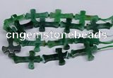 CFG1235 15.5 inches 32*45mm - 35*48mm cross dragon veins agate beads