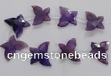 CFG1248 15.5 inches 30*45mm - 35*45mm carved butterfly agate beads