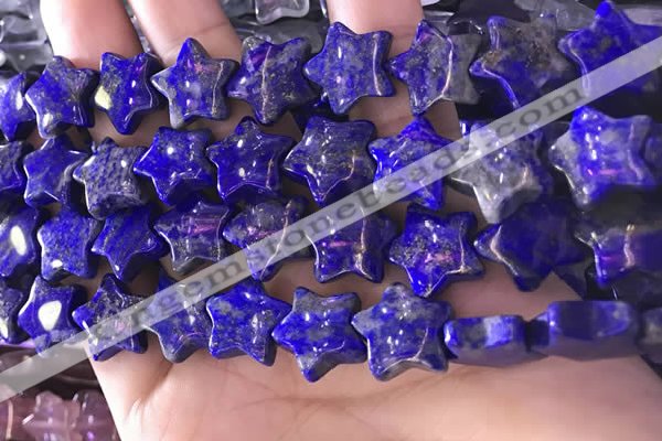 CFG1302 15.5 inches 15mm carved star lapis lazuli gemstone beads