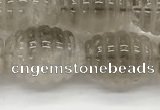 CFG1500 15.5 inches 15*20mm carved rice smoky quartz beads