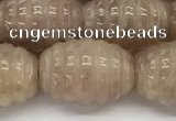 CFG1505 15.5 inches 15*20mm carved rice strawberry quartz beads