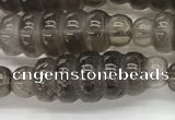 CFG1540 15.5 inches 10*30mm carved rice smoky quartz beads