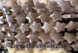 CFG1655 15 inches 14mm carved star strawberry quartz beads