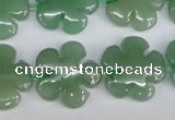 CFG215 15.5 inches 20mm carved flower green aventurine beads