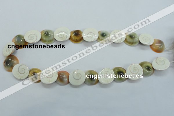 CFG22 15.5 inches 16*18mm carved flower shell gemstone beads