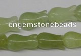 CFG237 15.5 inches 10*17mm carved flower New jade gemstone beads