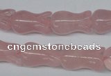 CFG238 15.5 inches 12*20mm carved flower rose quartz beads