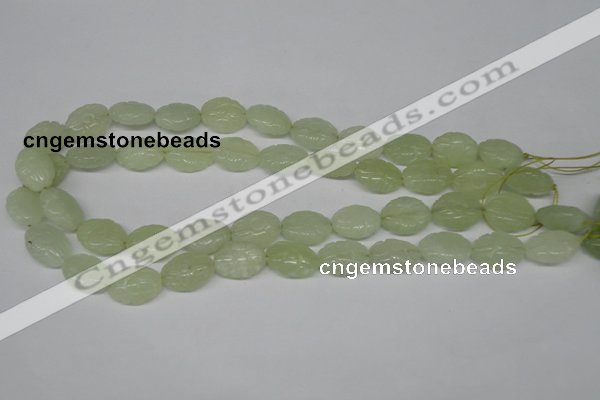 CFG245 15.5 inches 13*18mm carved oval New jade gemstone beads