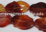 CFG278 15.5 inches 22*30mm carved animal red agate beads