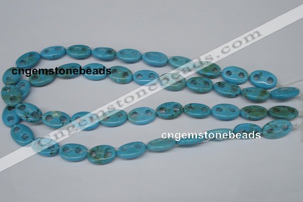 CFG291 15.5 inches 12*18mm carved oval turquoise beads