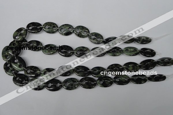 CFG296 15.5 inches 15*20mm carved oval kambaba jasper beads