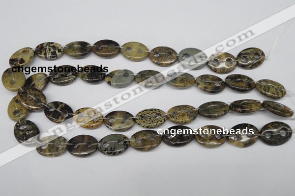 CFG297 15.5 inches 15*20mm carved oval artistic gemstone beads