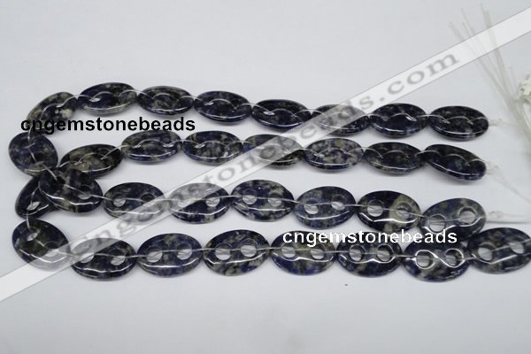 CFG300 15.5 inches 18*25mm carved oval sodalite gemstone beads