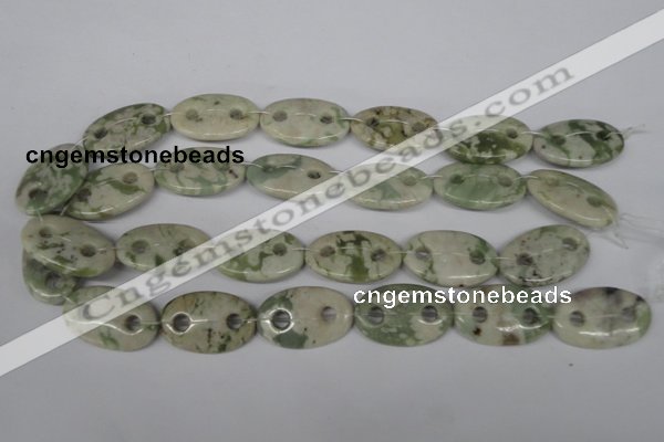 CFG306 15.5 inches 20*30mm carved oval peace stone beads