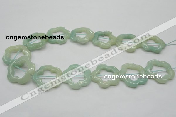 CFG31 15.5 inches 30mm carved flower amazonite gemstone beads