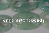 CFG313 15.5 inches 20*30mm carved oval amazonite gemstone beads