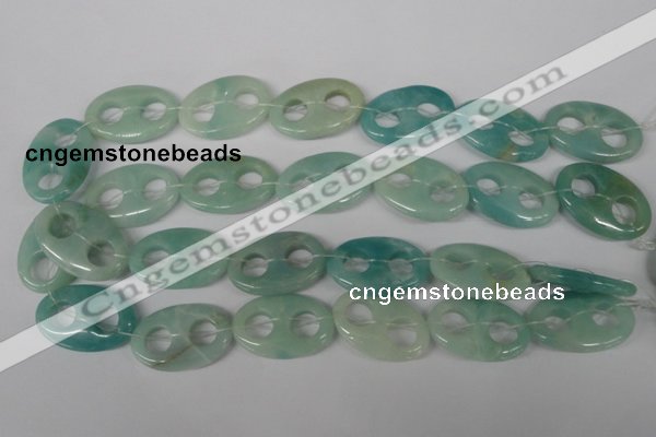 CFG313 15.5 inches 20*30mm carved oval amazonite gemstone beads