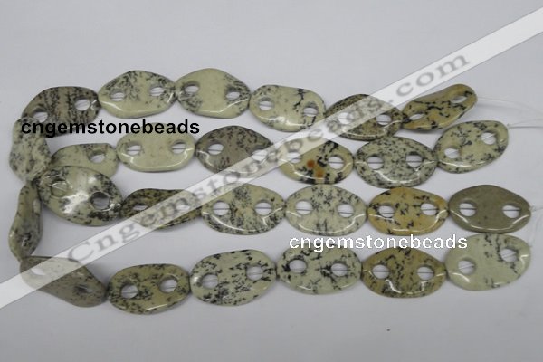 CFG315 15.5 inches 20*30mm carved oval artistic gemstone beads