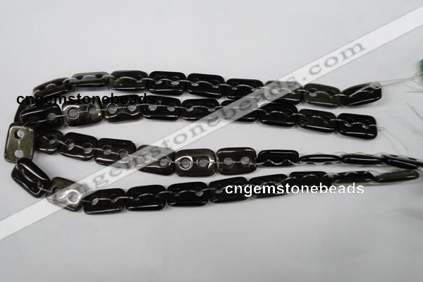 CFG322 15.5 inches 15*20mm carved rectangle golden obsidian beads