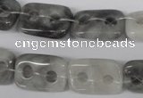 CFG324 15.5 inches 15*20mm carved rectangle eagle eye jasper beads