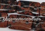 CFG337 15.5 inches 20*30mm carved rectangle mahogany obsidian beads