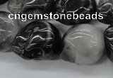 CFG346 15.5 inches 18*22mm carved skull eagle eye jasper beads