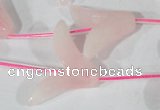 CFG501 15.5 inches 20*26mm carved flower rose quartz beads