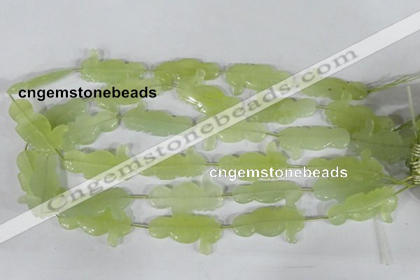 CFG514 15.5 inches 18*34mm carved animal New jade beads