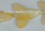 CFG521 15.5 inches 34*37mm carved flower yellow aventurine beads