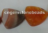 CFG528 15.5 inches 25*25mm carved triangle agate gemstone beads