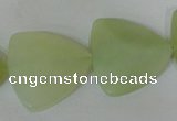 CFG530 15.5 inches 25*25mm carved triangle New jade beads