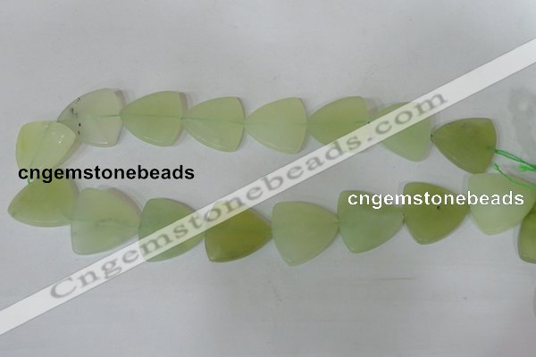 CFG530 15.5 inches 25*25mm carved triangle New jade beads